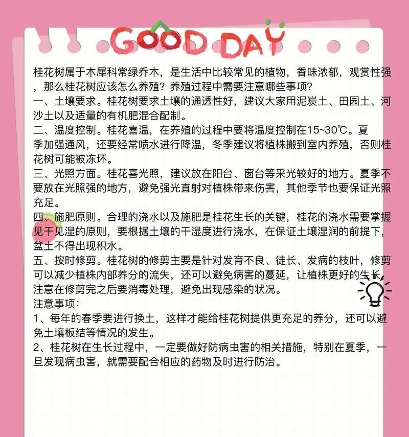 以沙土养桂花的秘诀（探寻桂花在沙土中生长的关键要素）
